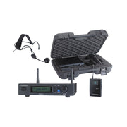 Audiophony Set including a UHF True Diversity receiver + a bodypack and a headband microphone in their transport case