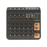 Audiophony Mixer 6CH 4 Mic+2 stereo + USB port