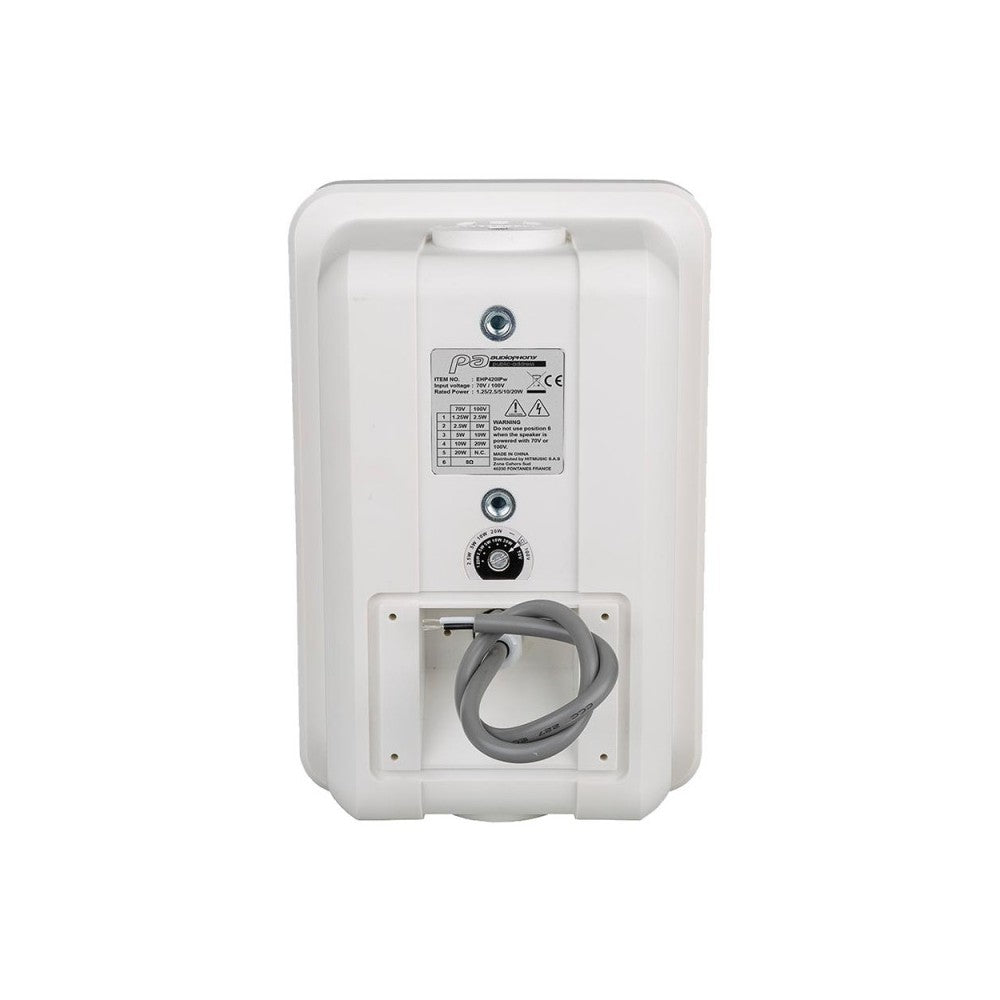Audiophony Tropicalized speaker 4’ 100V 2~20W/8ohm -White - IP55 (price for carton of 2pcs)
