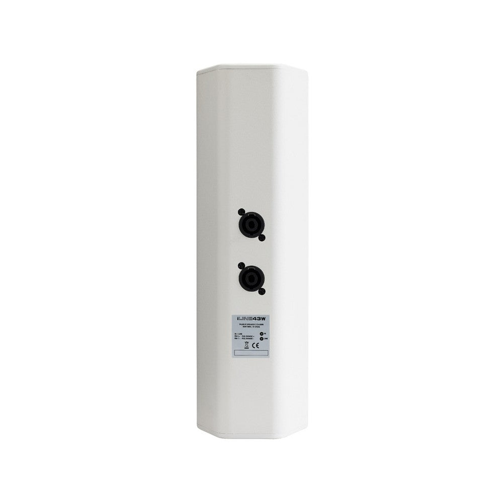 Audiophony Columna de 80 W a 8 ohmios con 4 altavoces de 3 pulgadas para instalación - Blanco