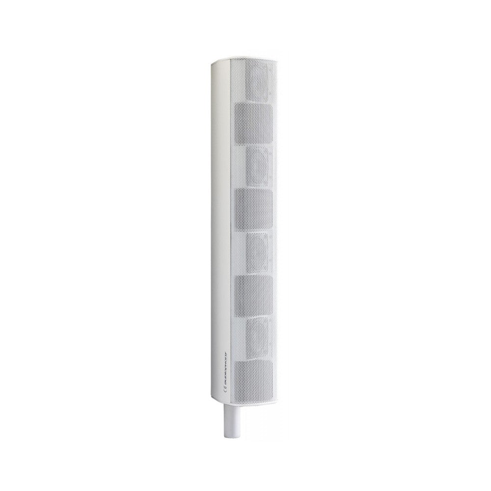 Audiophony 160W @ 16ohm column with 8 3-inch speakers -With stackable connector base - white