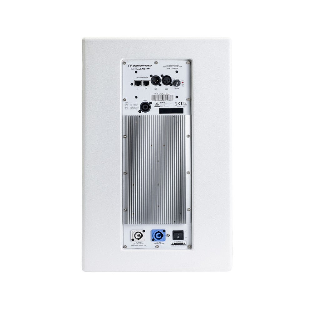 Audiophony 12-inch active subwoofer 700W + 700WWith built-in DSP -White