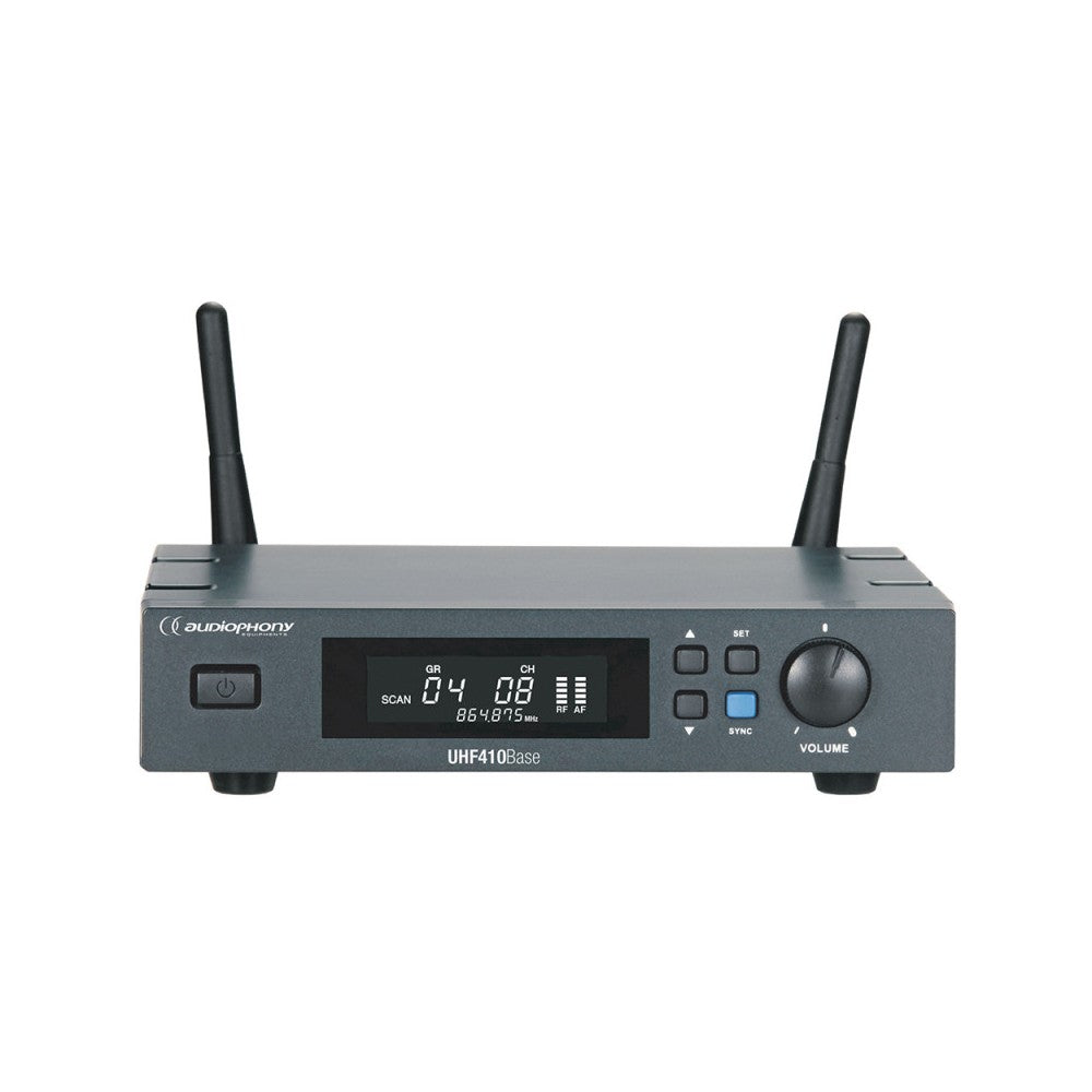 Audiophony UHF diversity-autoscan receiverWith sync function and case - 500MHz