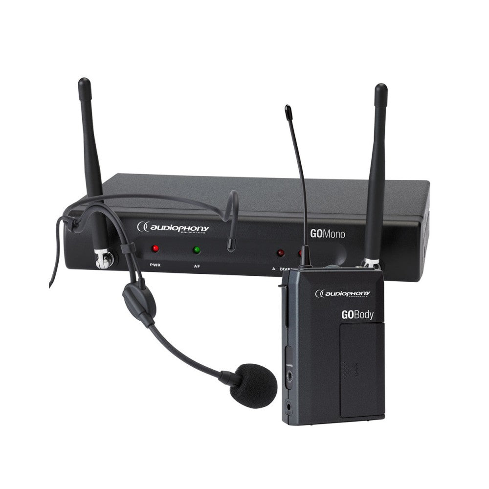 Audiophony GO-HEAD microphone + GO-BODY +  GO-MONO - 500MHz