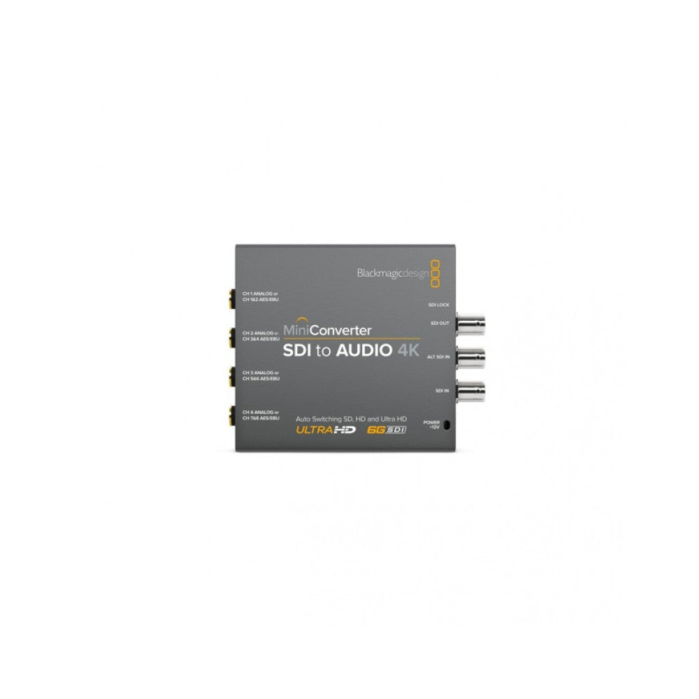 Blackmagic Design SDI audio de- embedder to 8ch AES/EBU or 4ch analog audio up to UltraHD