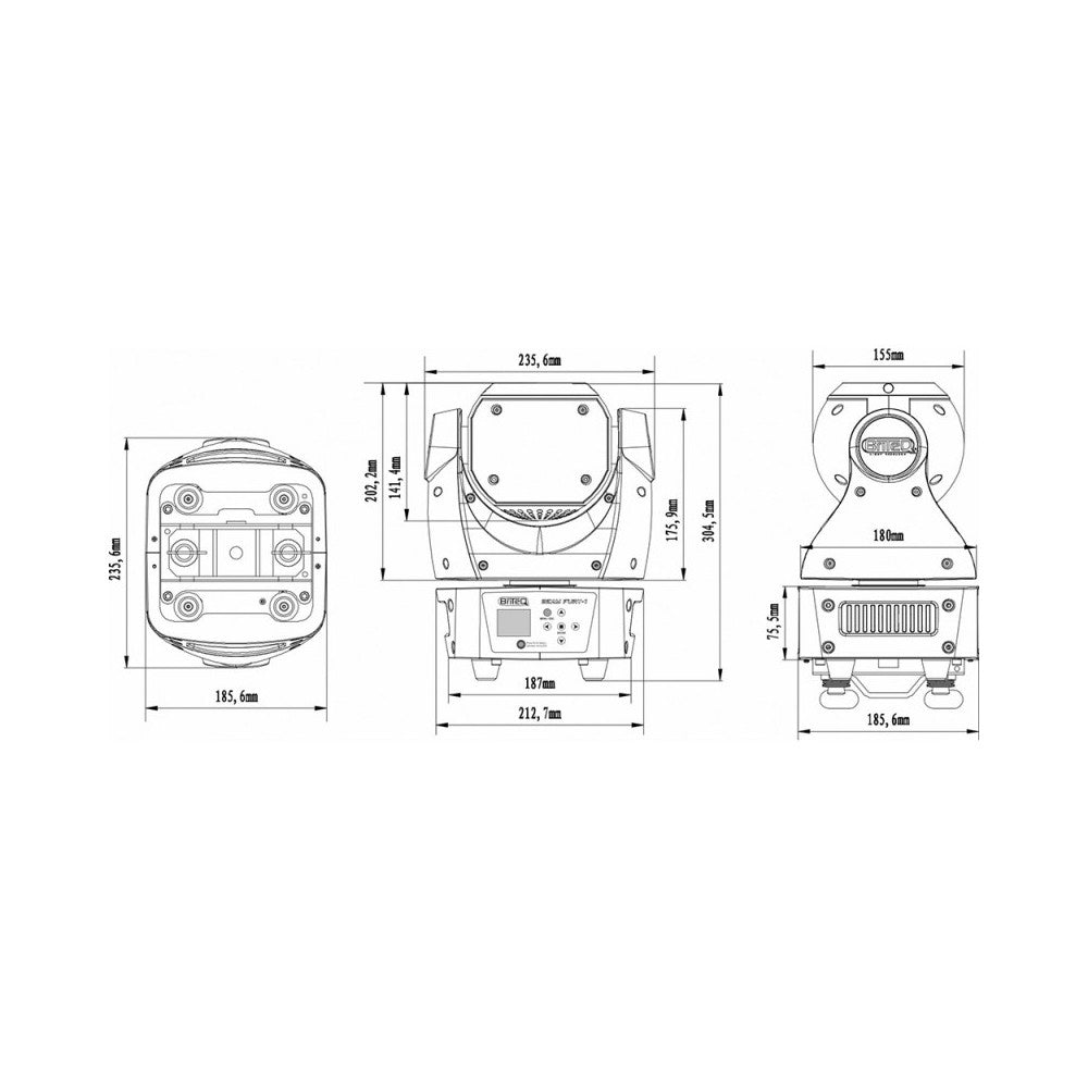 Briteq Mini Beam LED Moving Head RGBW (1x60W) - 4.5° beam