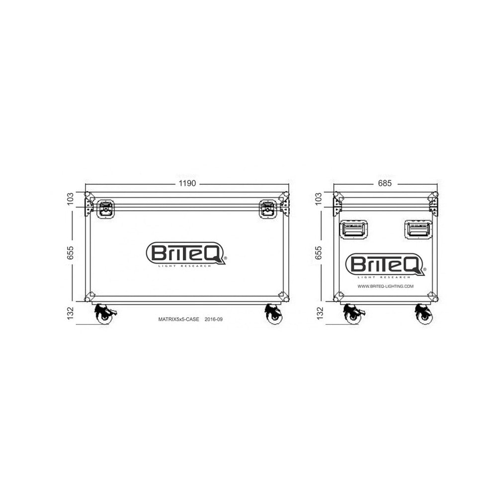 Flightcase Briteq para 6x MATRIX5x5