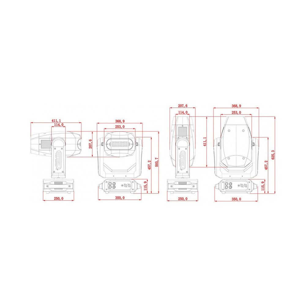 Briteq LED Moving Head 270W - zoom de 8-45°