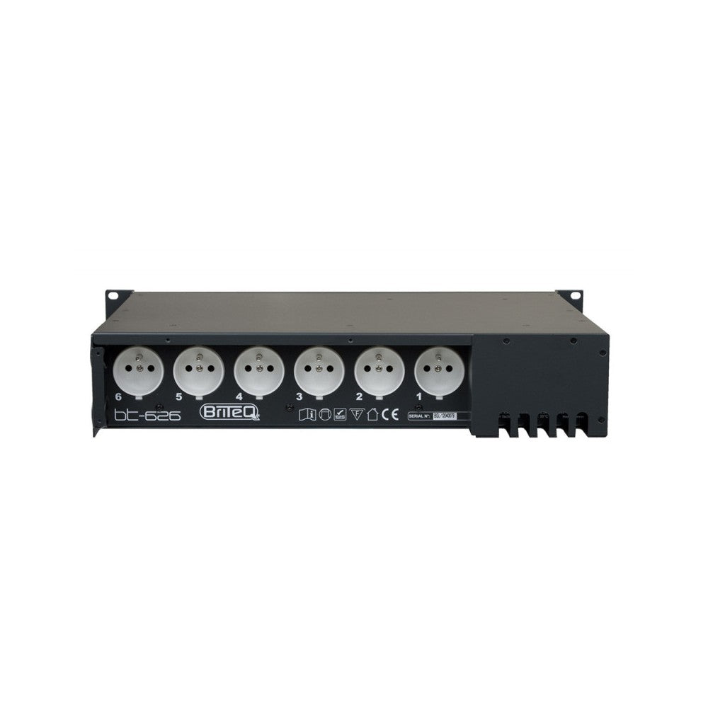 Briteq Professional Dimmer / Switch pack de 6 canales para montaje en rack de 19"