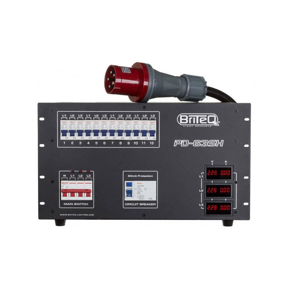 Briteq PD-63SH/FRA-BEL - Distribuidor de corriente 63 A / HARTING+SOCAPEX (F