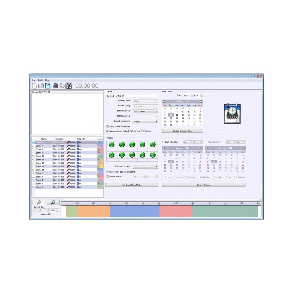 Briteq DMX Interface 1024ch for fixed architectural purposes, Chromateq software