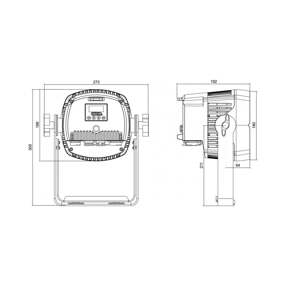 Briteq LED projector RGBW (18x8W) IP65