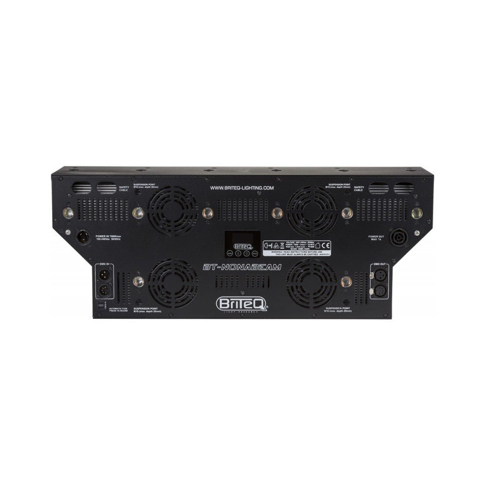 Briteq Powerful 9x60W WW/CW beam, RGB glow effects
