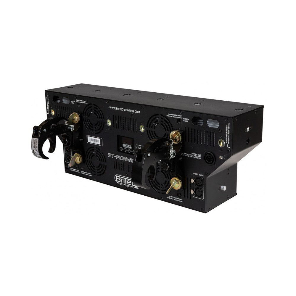 Briteq Powerful 9x60W WW/CW beam, RGB glow effects