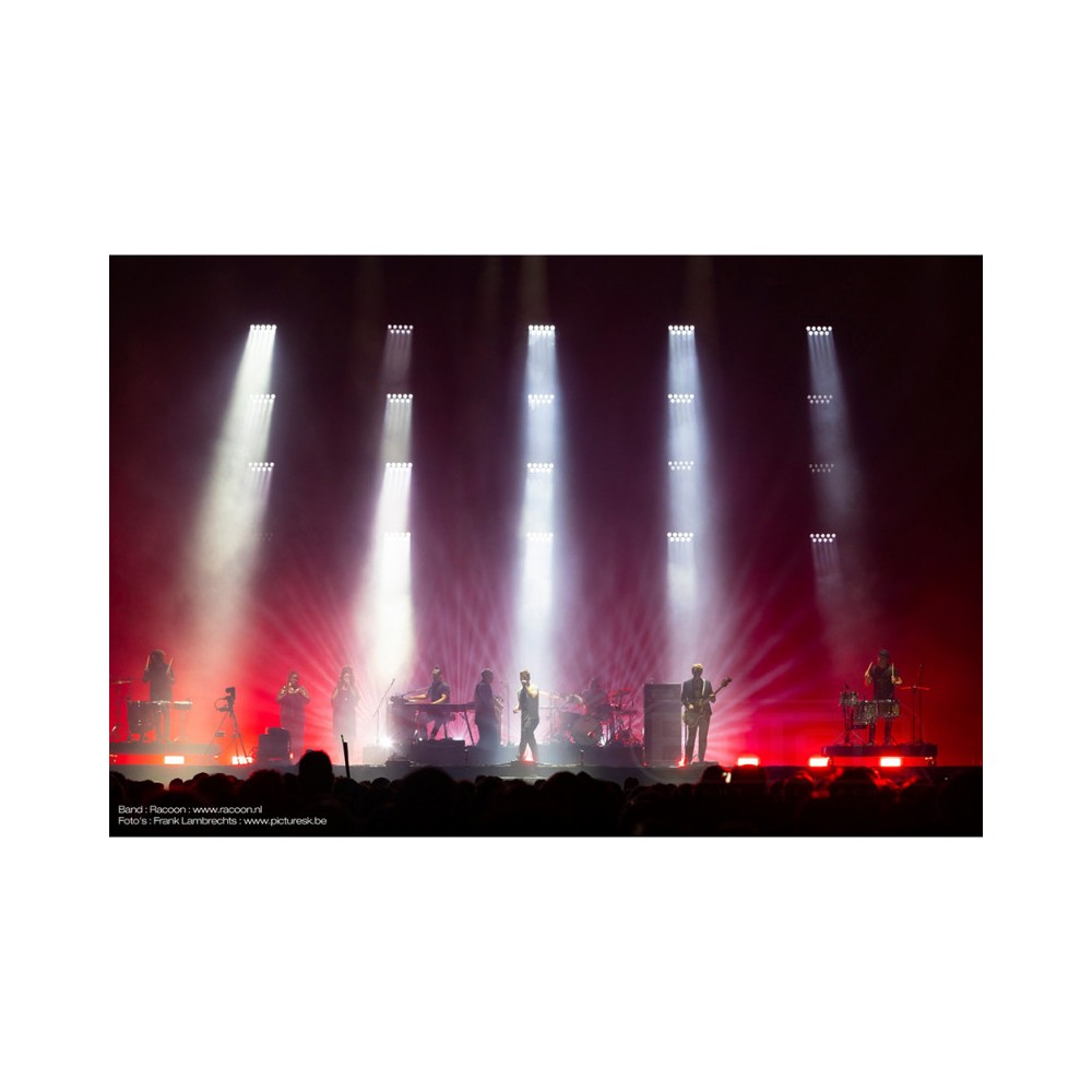 Briteq Powerful 9x60W WW/CW beam, RGB glow effects
