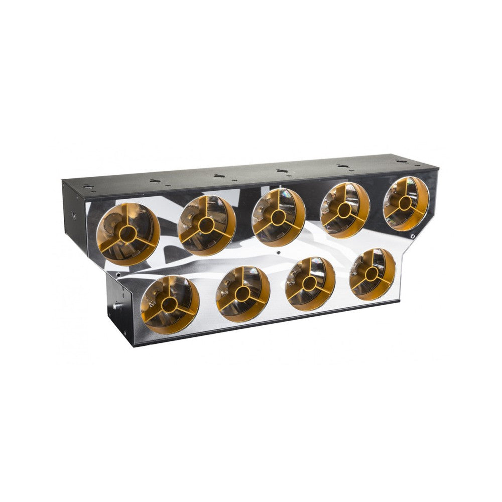 Briteq Powerful 9x60W WW/CW beam, RGB glow effects