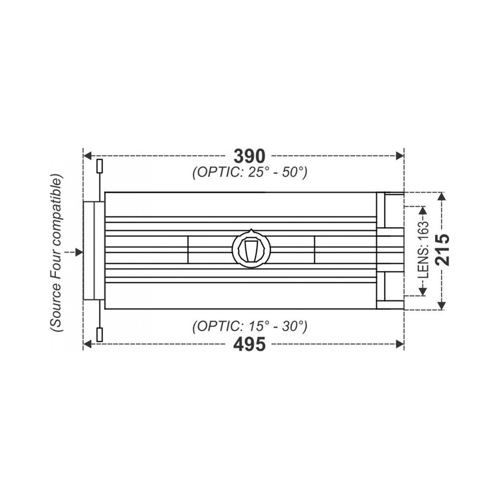 Briteq Ottica per BT-PROFILE160/LED ENGINE e BT-PROFILE250 con zoom 25-50°