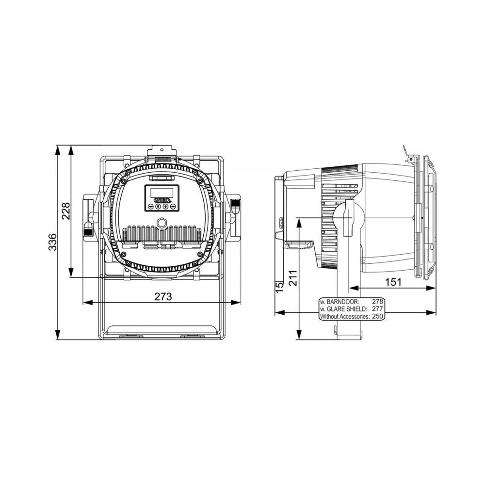 Briteq LED projector RGBW 120W IP65
