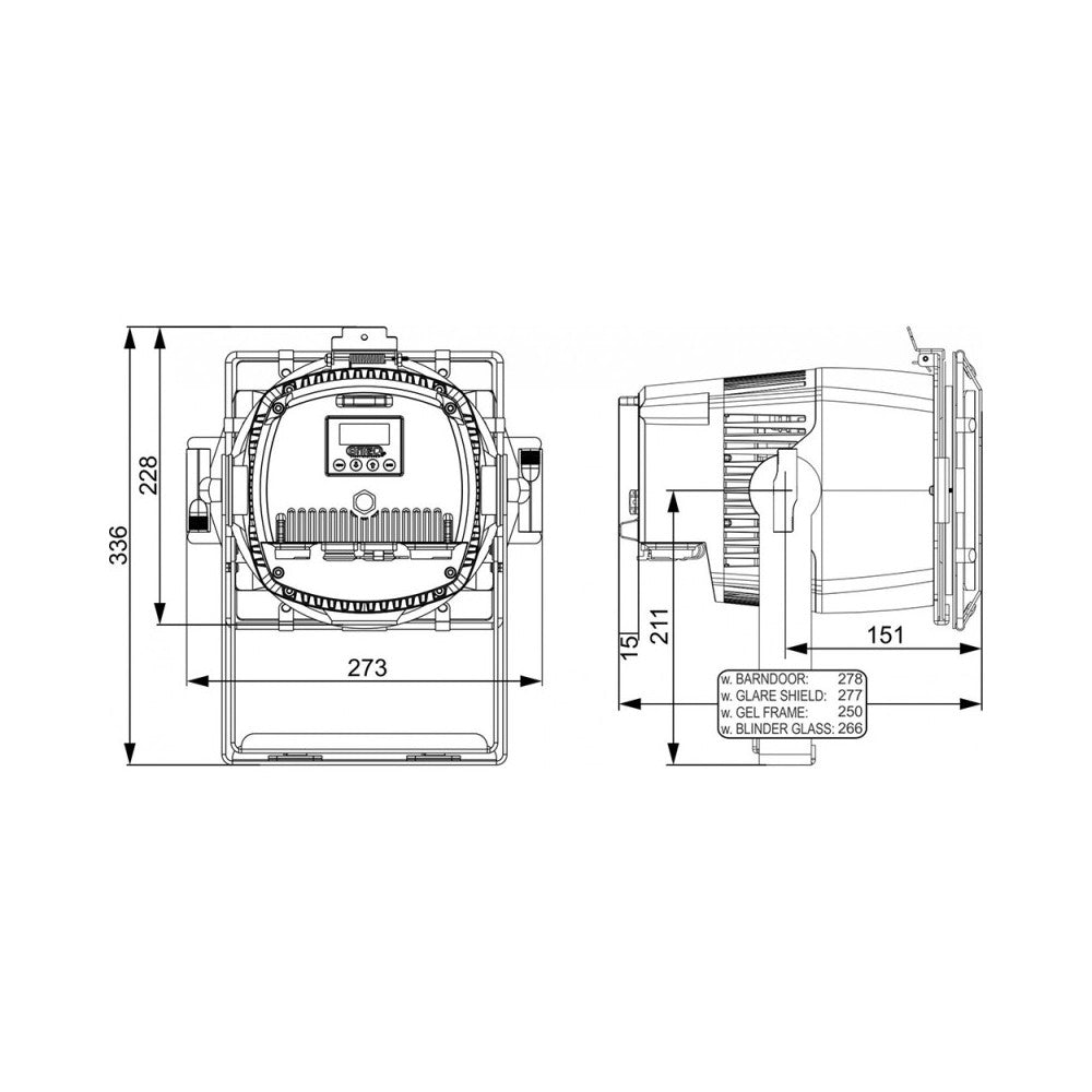 Briteq LED projector white 130W IP65, amber drift effect