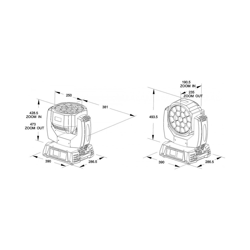 Briteq BTX-CIRRUS II Testa Mobile Wash RGBW 19x30W Osram