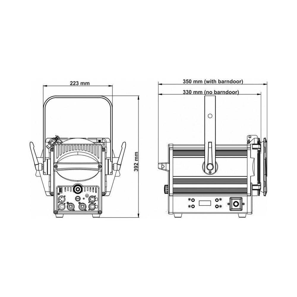 Briteq BT-THEATRE 200TW faro teatrale/TV Fresnel LED da 200 W a doppio LED
