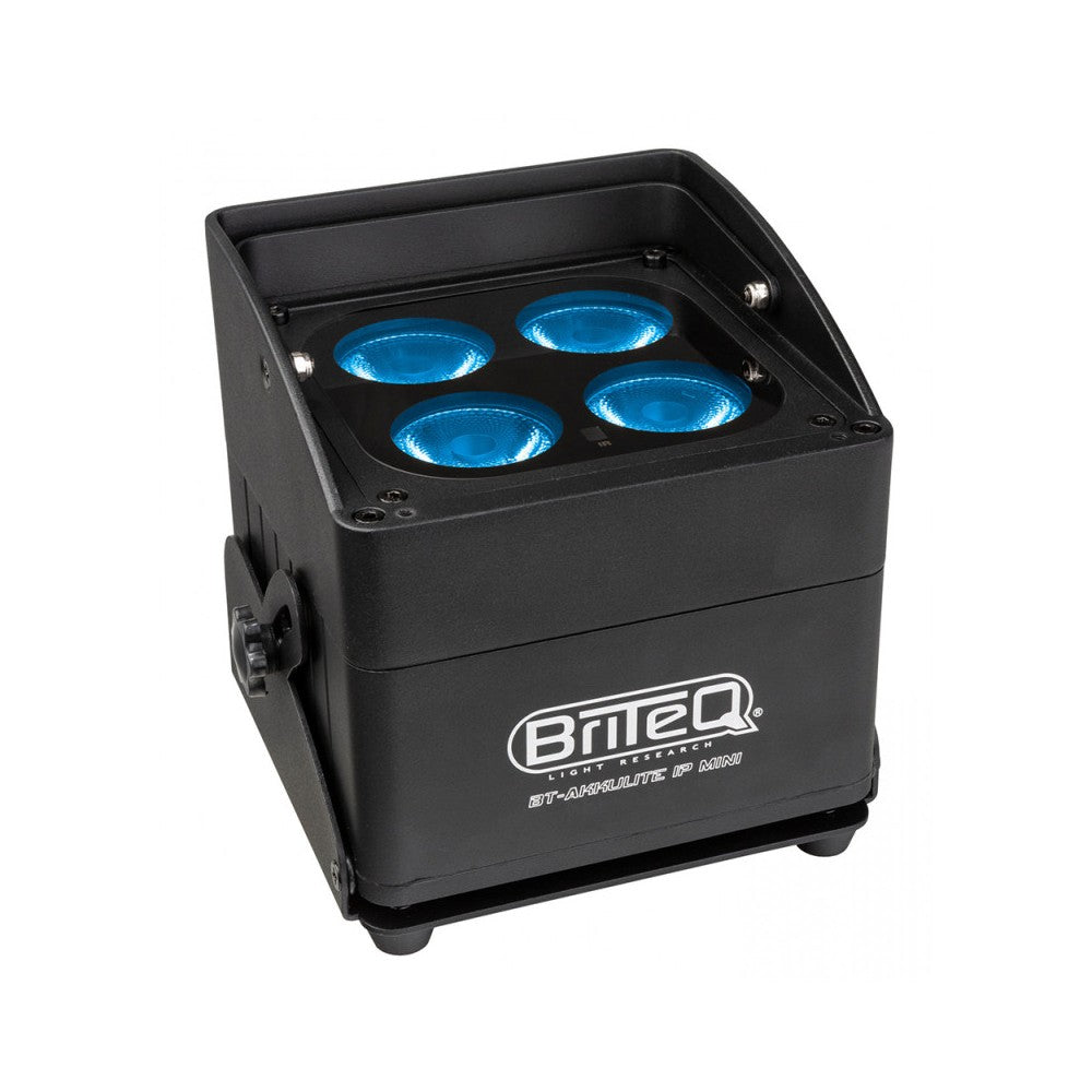 Briteq BT-AKKULITE IP MINI Battery Powered Spotlight with 4 x 5-in-1 RGBWA IP65 LEDs