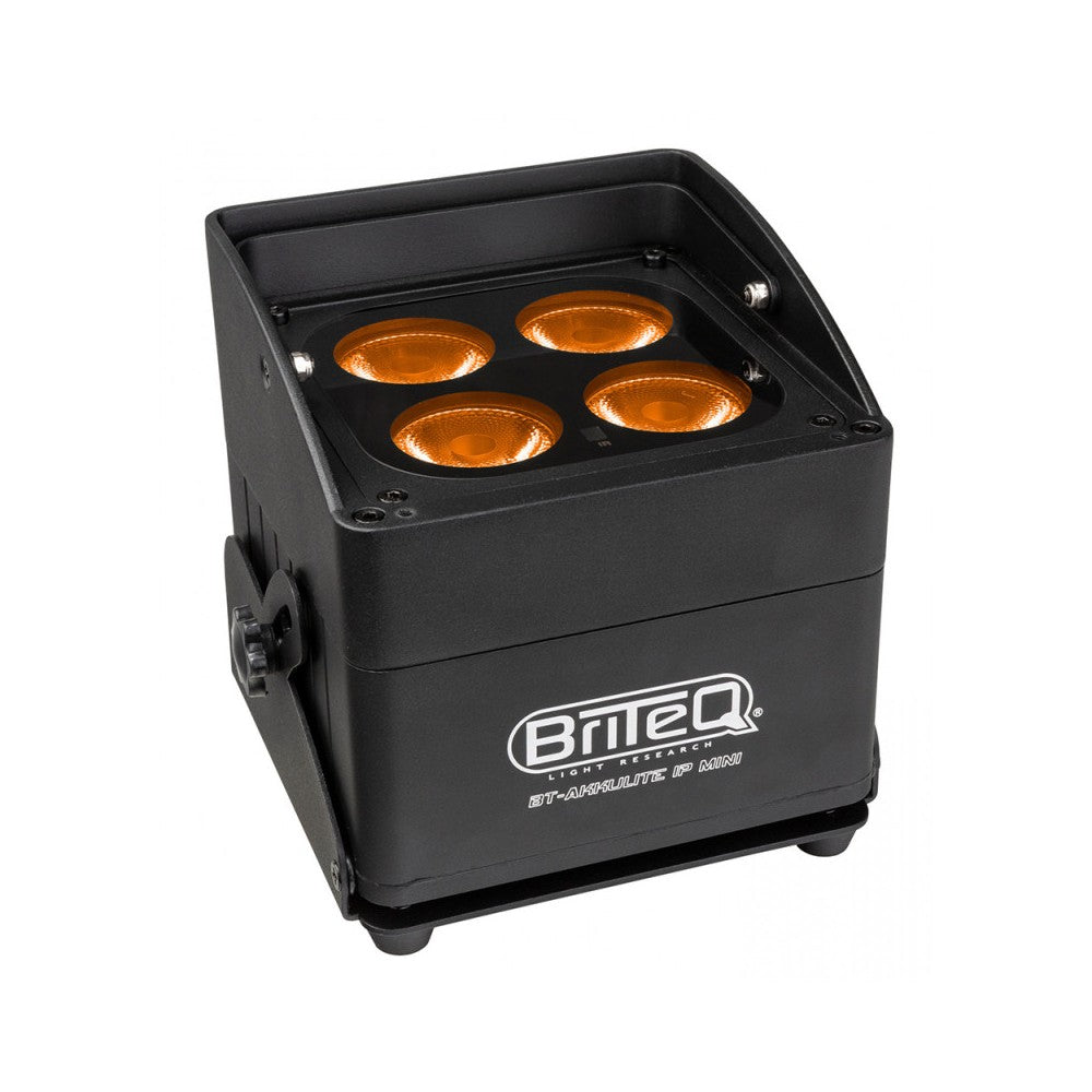 Briteq BT-AKKULITE IP MINI Battery Powered Spotlight with 4 x 5-in-1 RGBWA IP65 LEDs