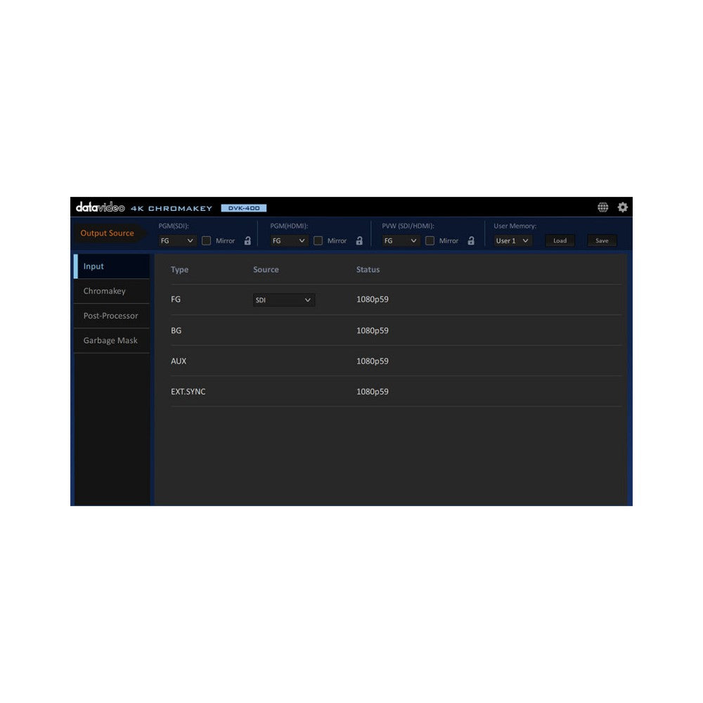 Datavideo  4K Real-time chromakeyer