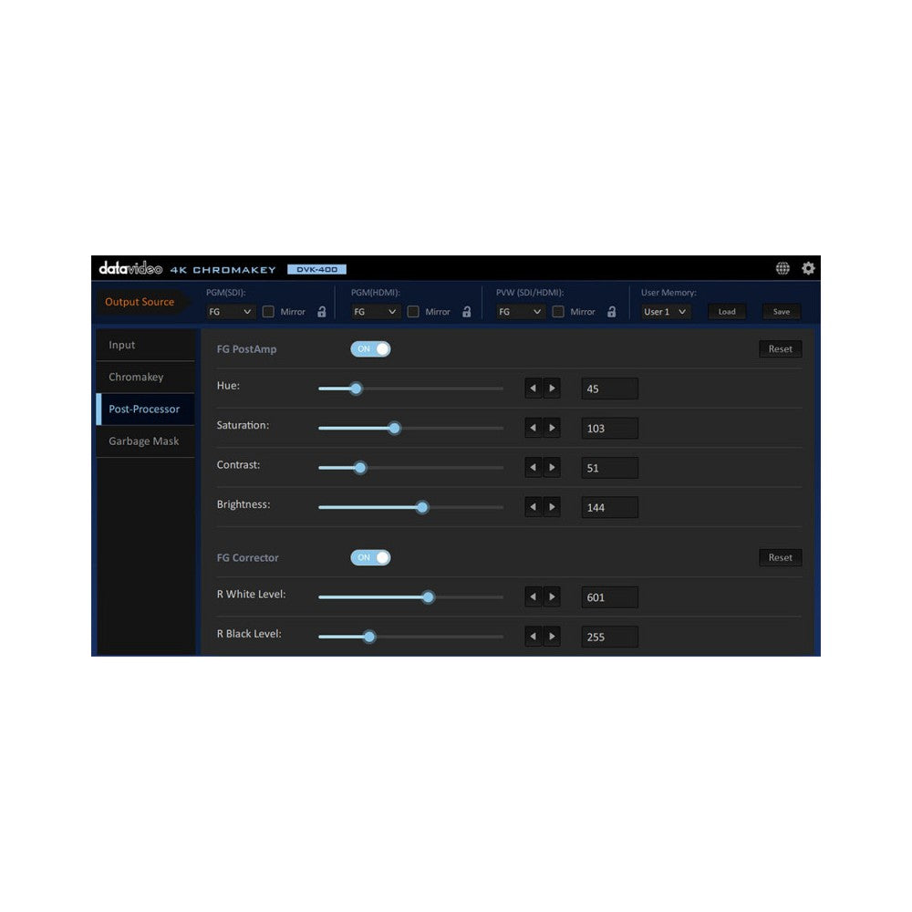 Datavideo  4K Real-time chromakeyer