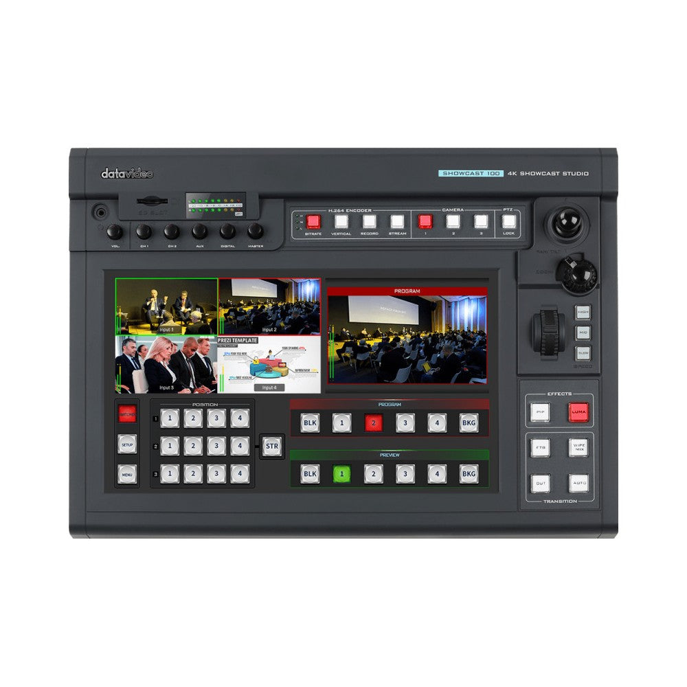 Datavideo 4K 4-inputs touch panel production unit