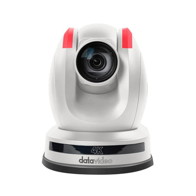 Cámara PTZ UHD Datavideo con seguimiento automático, HDBaseT, blanca