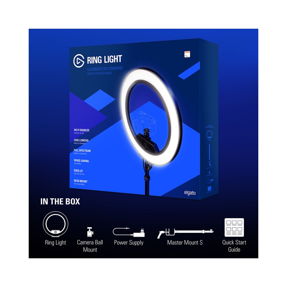 Elgato Engineered to flatter the skin, eliminate shadows and and give your eyes that extra-special sparkle