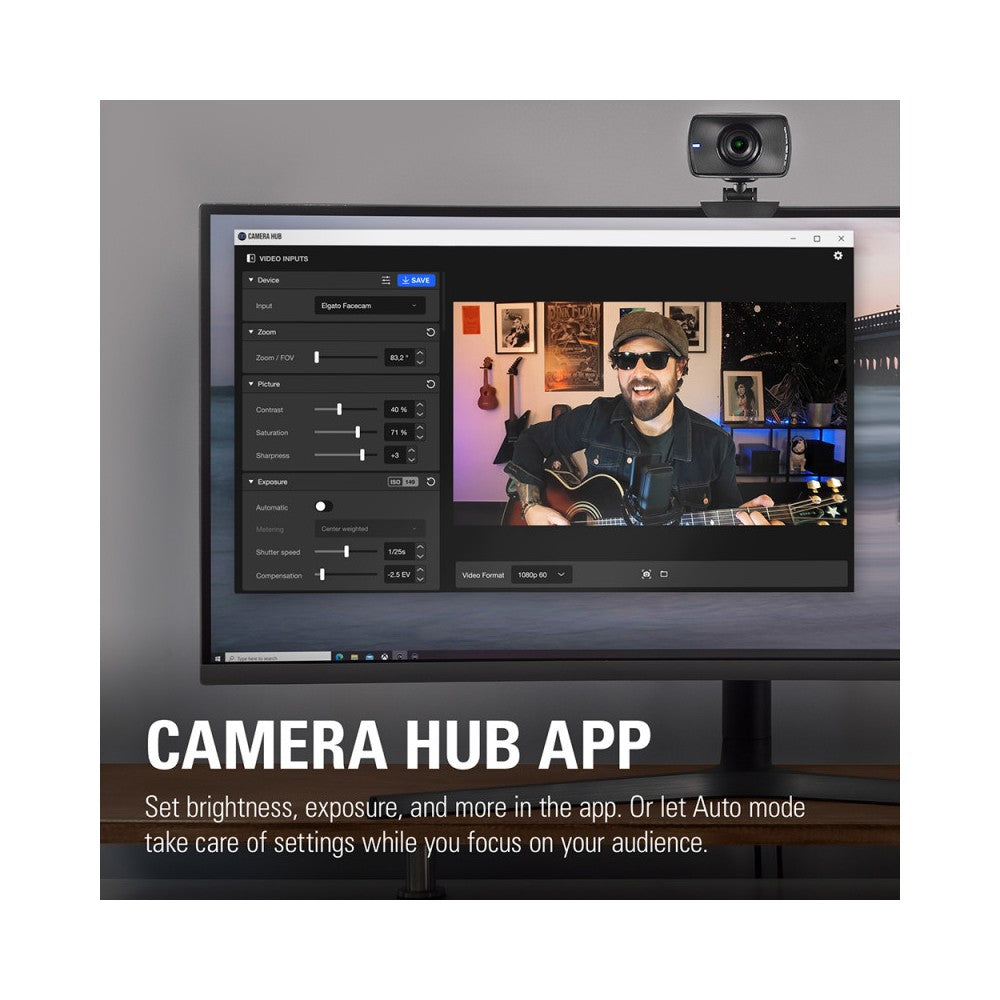 Elgato Premium 1080p60 webcam with professional optics