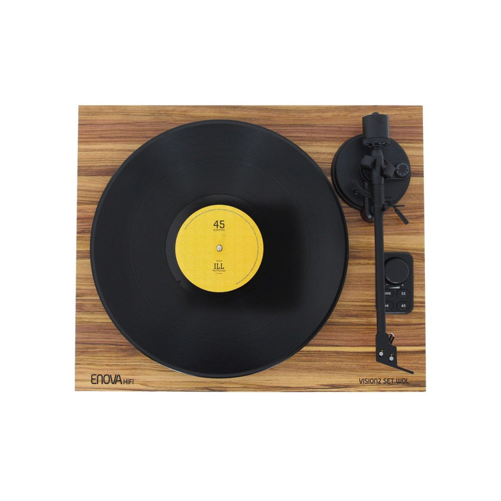 Enova Hifi Speakers + USB/Bluetooth Hi-Fi turntable with Ortofon OM 5E - wood finish
