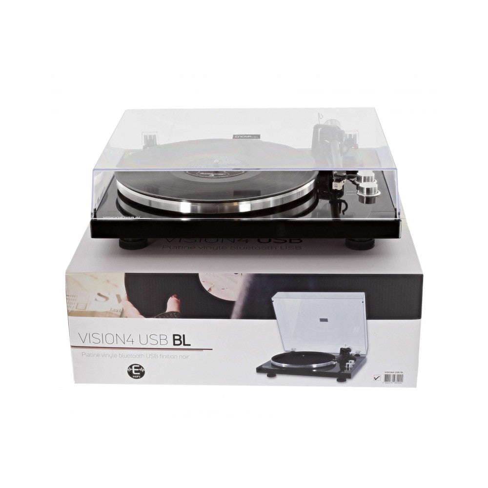 Enova Hifi USB/Bluetooth Hi-Fi Vinyl Turntable - Black Finish