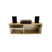 Enova Hifi Vinyl Hi-Fi storage furniture with various spaces dedicated to turntable and vinyls