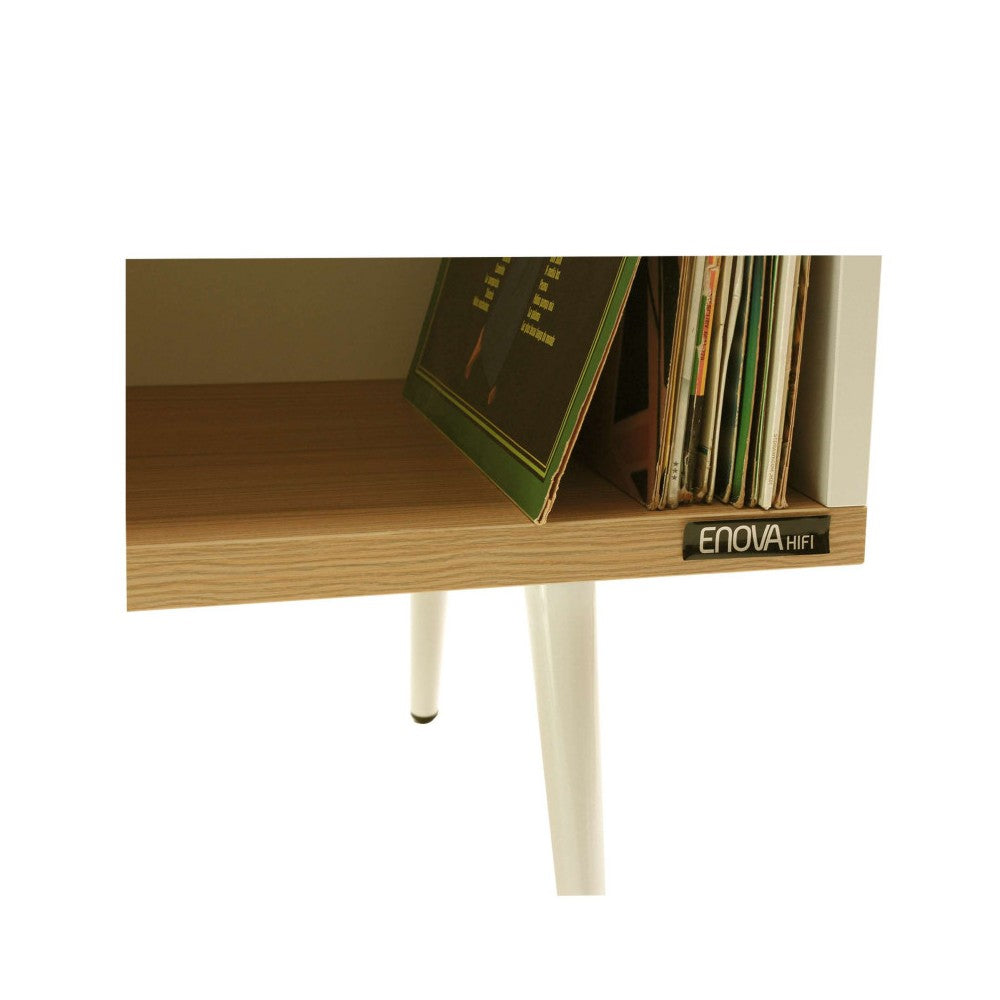 Enova Hifi Vinyl Hi-Fi storage furniture with various spaces dedicated to turntable and vinyls
