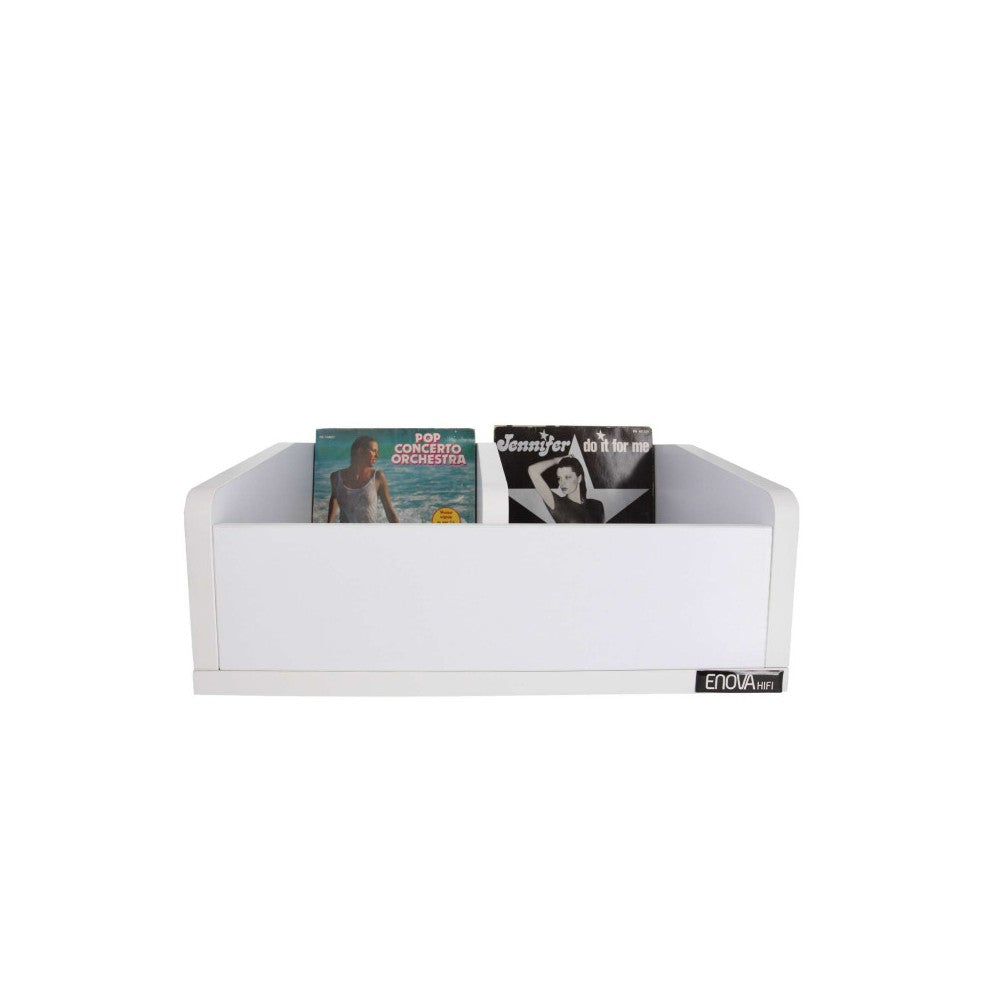 Mueble Enova Hifi blanco para vinilos de 45 rpm