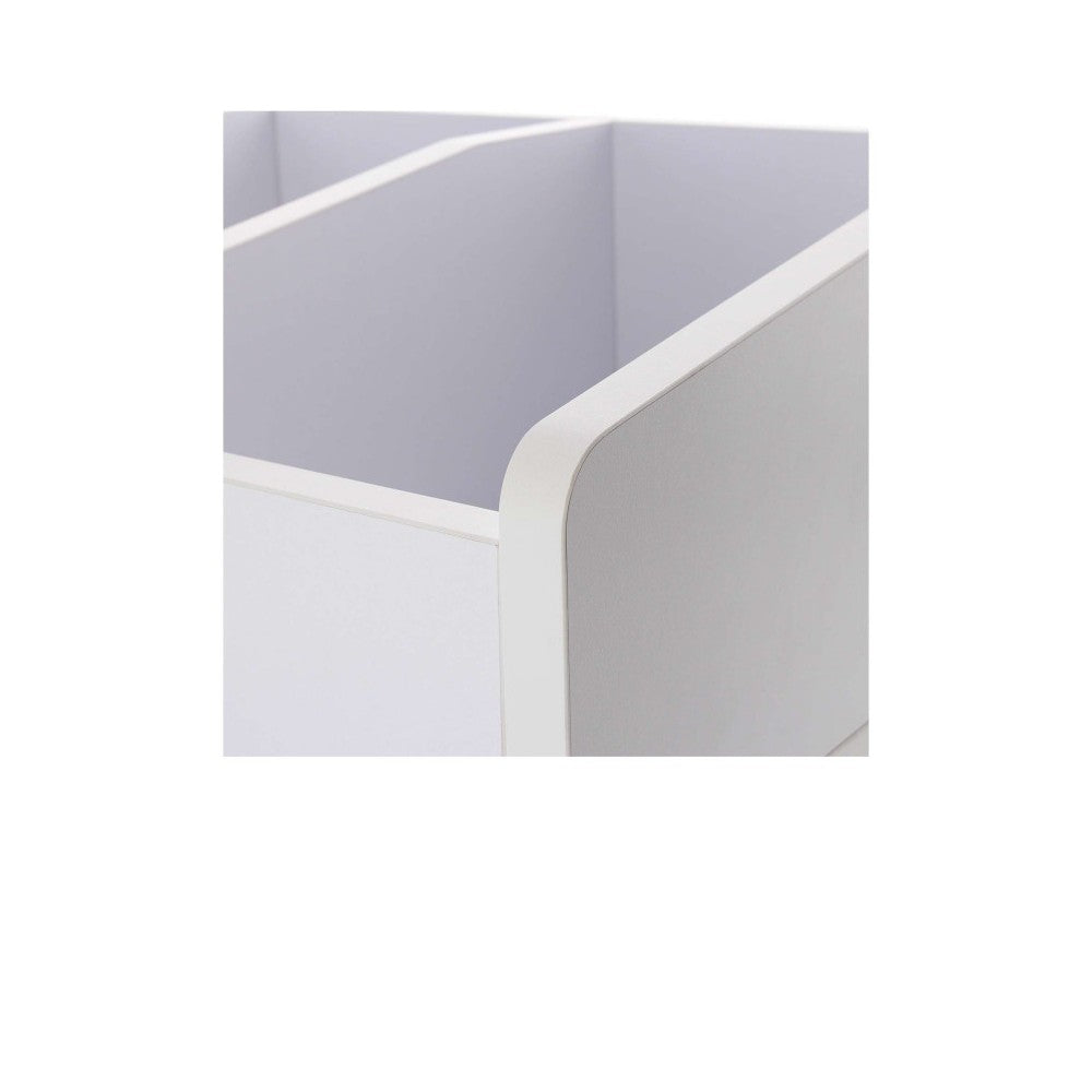 Mueble Enova Hifi blanco para vinilos de 45 rpm