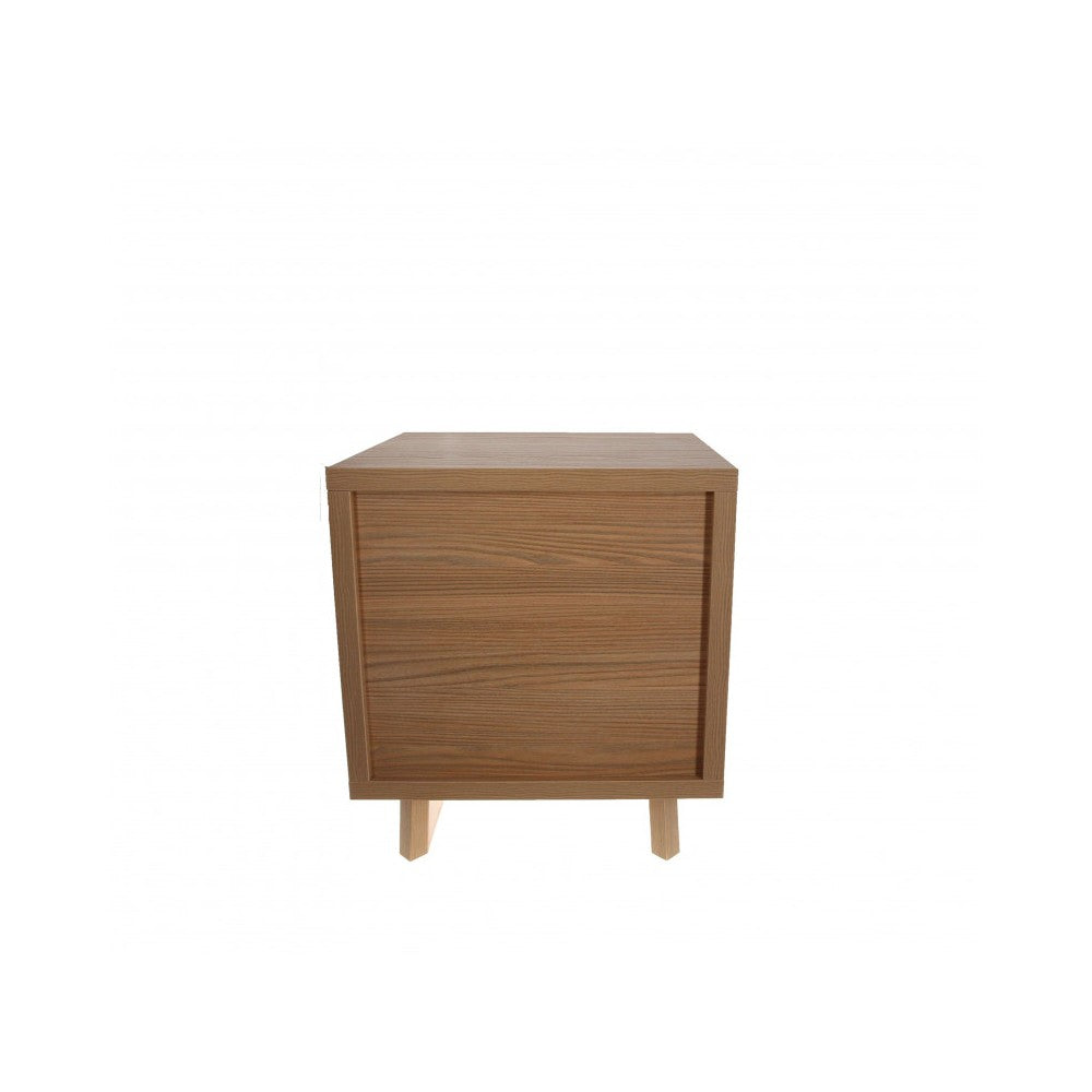 Enova Hifi Wooden Hi-Fi furniture for turntable and more than a hundred vinyls, closed back