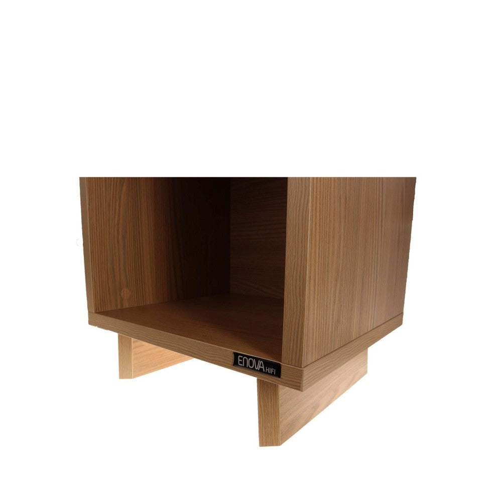 Enova Hifi Wooden Hi-Fi furniture for turntable and more than a hundred vinyls, closed back