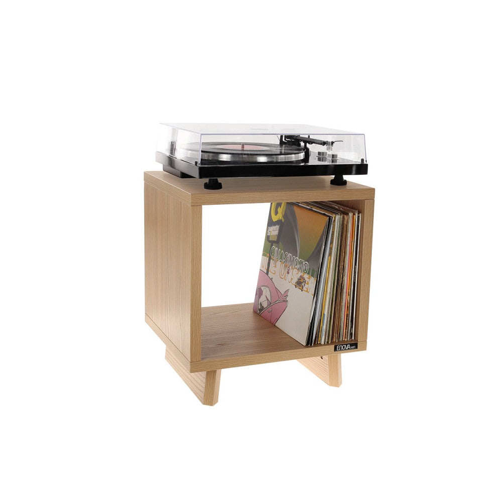 Enova Hifi Wooden Hi-Fi furniture for turntable and over a hundred vinyl records
