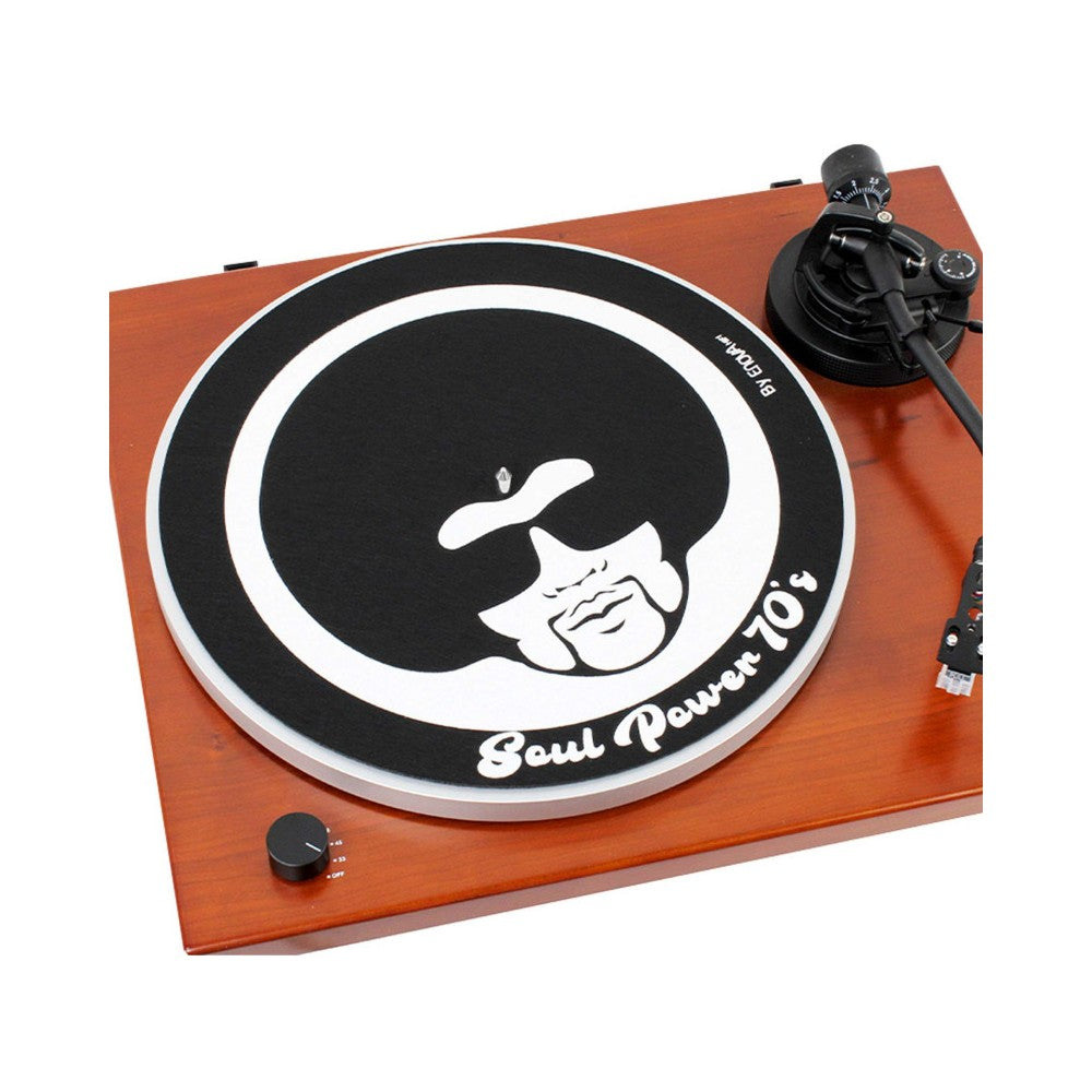 Enova Hifi Felt for turntables, 70'S look with an Afro man cut design
