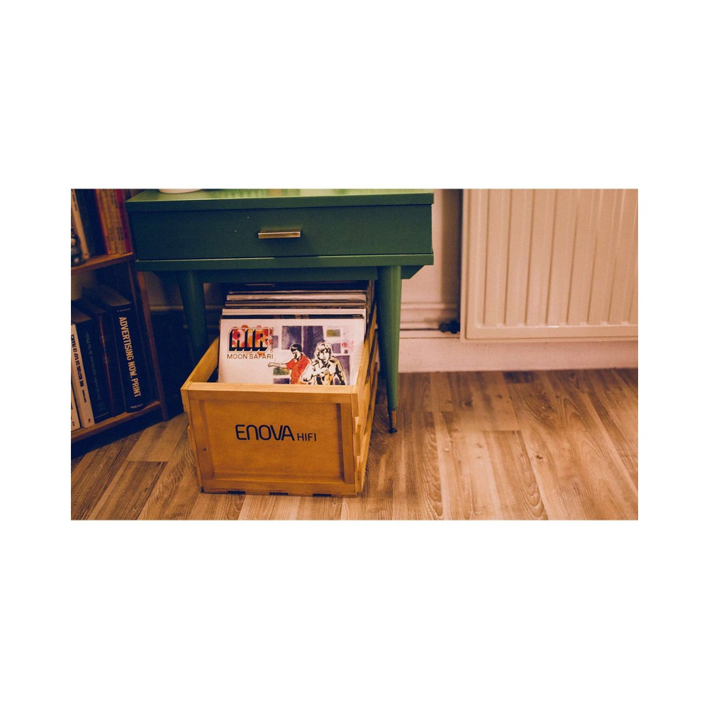 Enova Hifi 120 LP storage box - wood finish