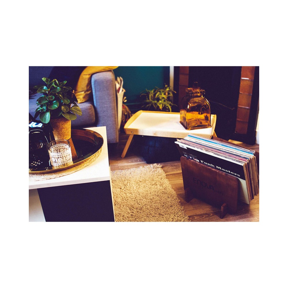 Enova Hifi 25 LP vinyl rack - wood finish