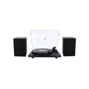 Enova Hifi Speakers + USB/Bluetooth Hi-Fi turntable with Ortofon OM 5E - black finish