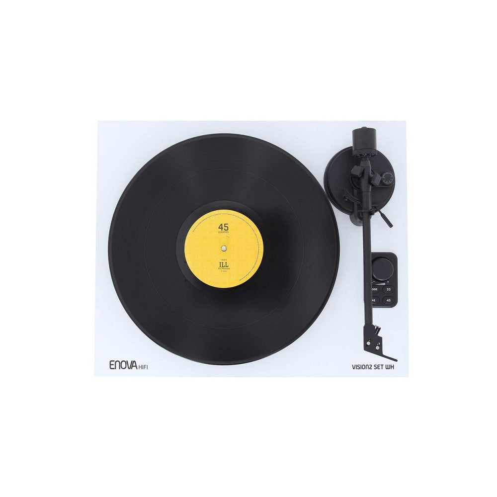Altavoces de alta fidelidad Enova + tocadiscos de alta fidelidad USB/Bluetooth con Ortofon OM 5E - acabado blanco