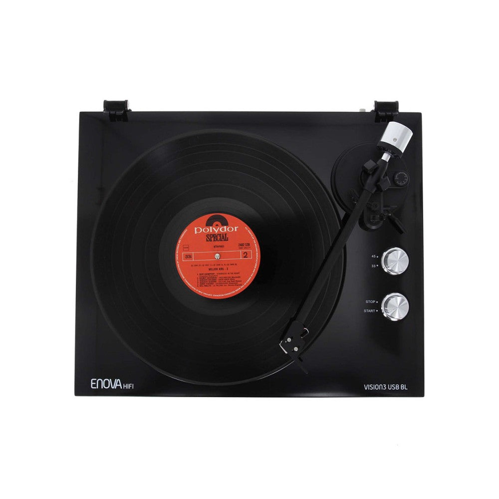 Enova Hifi Hi-Fi USB turntable, black finish, RIAA preamp, Audio Technica 3600L