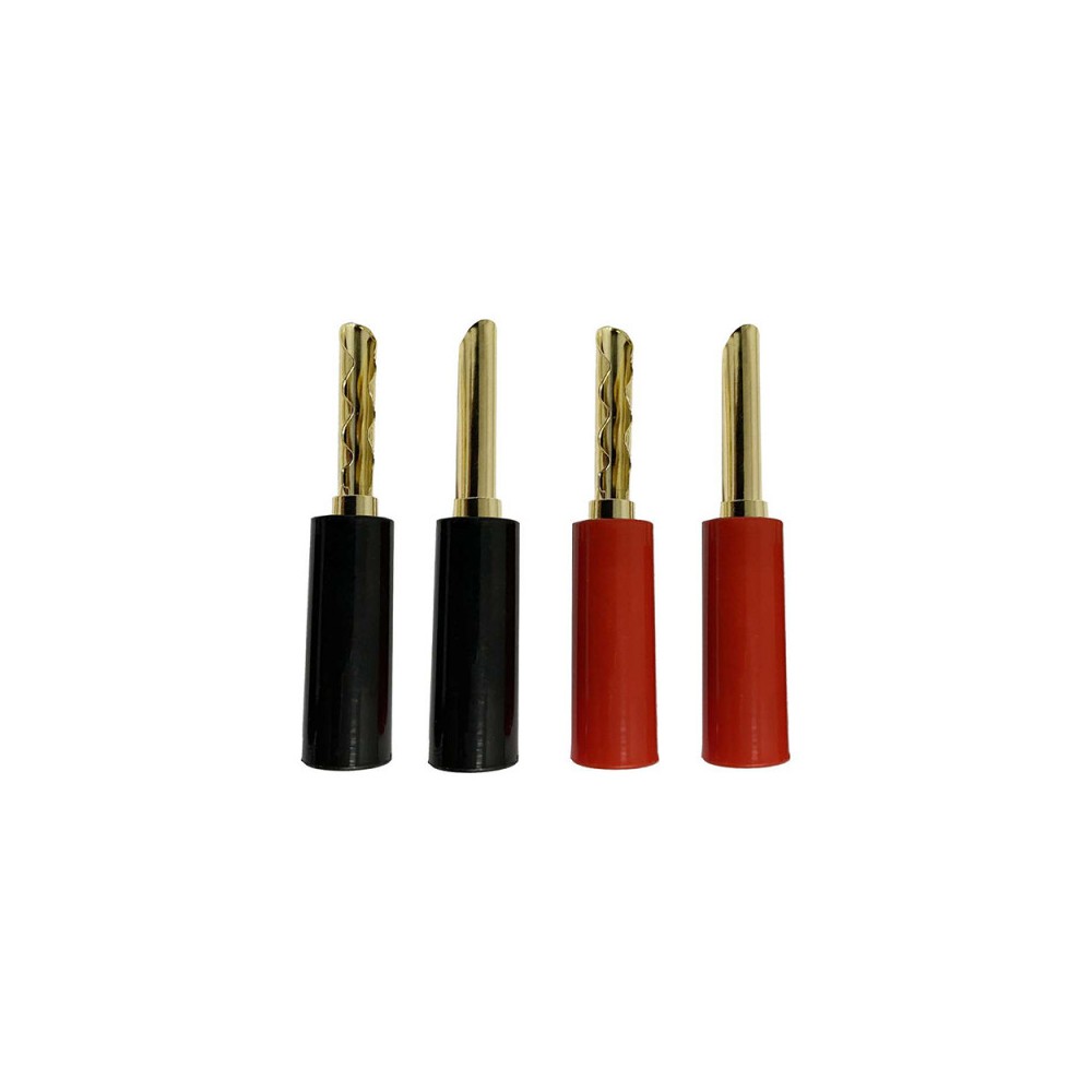 Enova Hifi - Conectores tipo banana de metal y plástico, paquete de 4