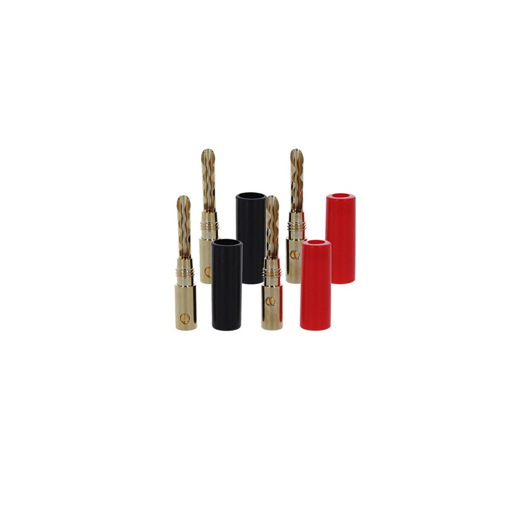 Enova Hifi Metal and plastic banana plugs, 4-pack